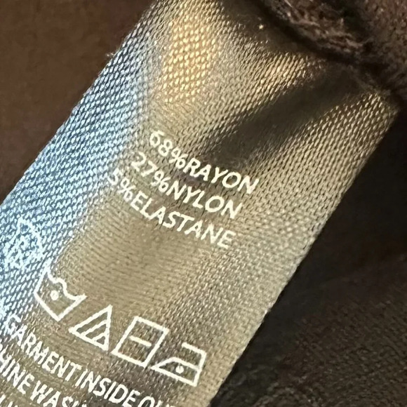 Betabrand Pull On Black Pants Wide Leg Button Detail Office Size Small Petite - Picture 10 of 10